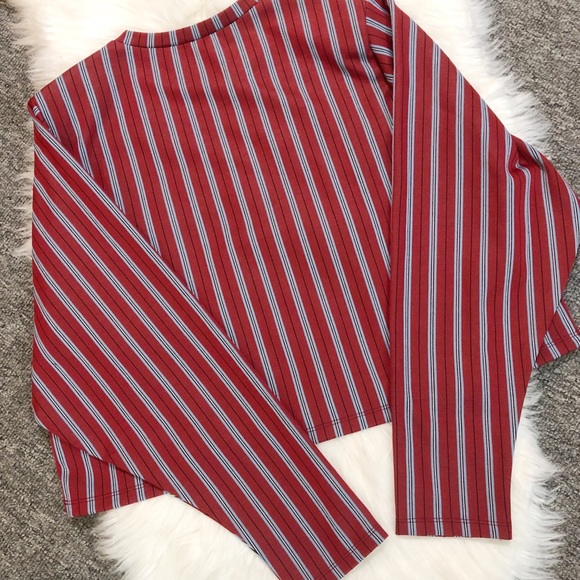 Zara Full Sleeve Striped Crop Top - Picture 4 of 5